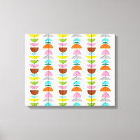Kanvastrycket Retro Colorful Nests Stretched