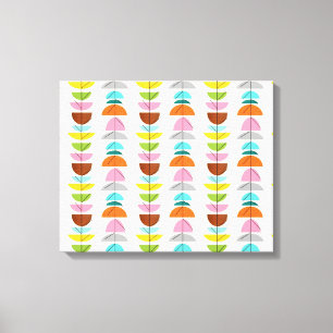 Kanvastrycket Retro Colorful Nests Stretched Canvastryck