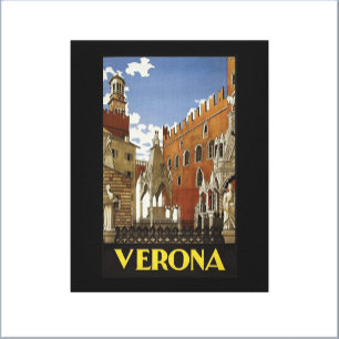 Kanvastrycket Retro Verona Travel Poster Canvastryck