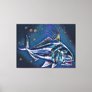 Kanvastrycket Roosterfish, Baja California Canvastryck