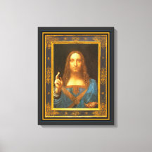 Kanvastrycket Salvator Mundi 1500 Leonardo da Vinc