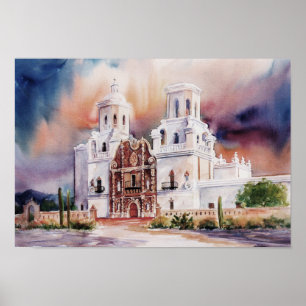 Kanvastrycket San Xavier Uppdrag Poster