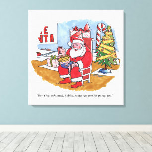 Kanvastrycket Santa Blöt Canvastryck