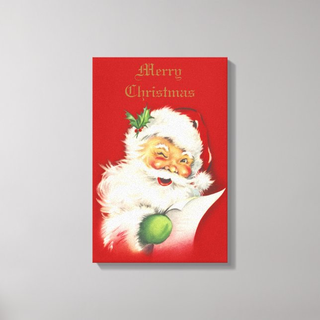 Kanvastrycket Santa Vintage Canvastryck (Framsida)