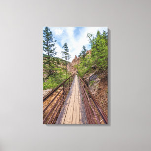 Kanvastrycket Seven Falls Walkway Bridge Canvastryck
