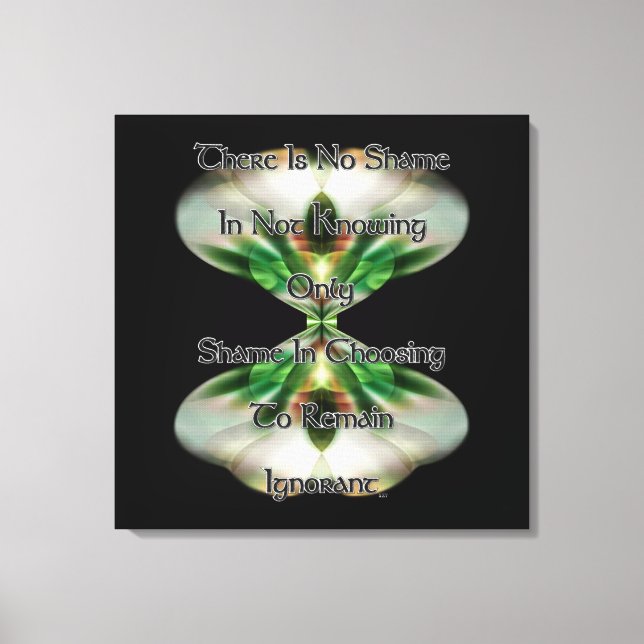 Kanvastrycket Shame and Ignorance Canvastryck (Framsida)