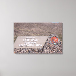 Kanvastrycket Sjö Meade Recreational Area Sign Canvastryck