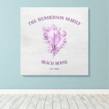 Kanvastrycket Snäcka för magenta