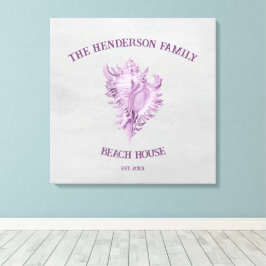 Kanvastrycket Snäcka för magenta Canvastryck