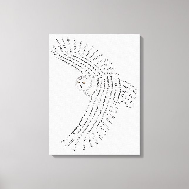 Kanvastrycket Snowy Uggla Canvastryck (Framsida)