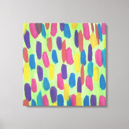 Kanvastrycket Sprint Grönt Abstrakt Brushstrokes Canvastryck