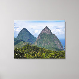 Kanvastrycket St Lucia Pitons Canvastryck
