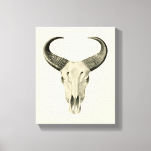 Kanvastrycket Steer Skull Canvastryck