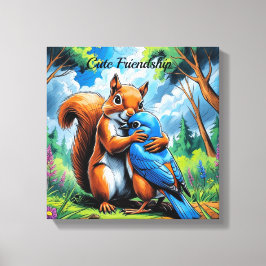 Kanvastrycket Stretsade Vänskaper för cute Canvastryck