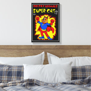 Kanvastrycket SuperCat-Tecknader Canvastryck