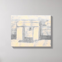 Kanvastrycket Temple Sketch