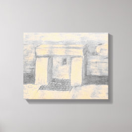 Kanvastrycket Temple Sketch Canvastryck