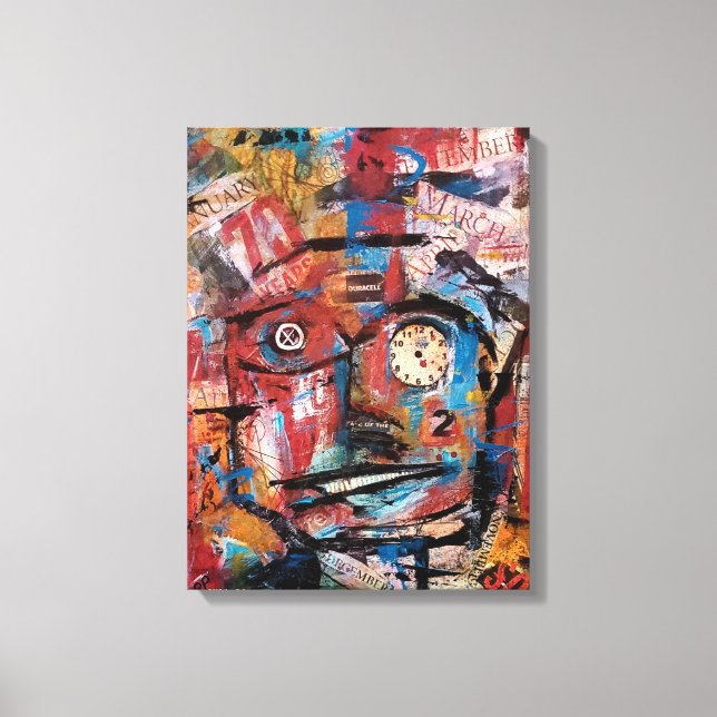 kanvastrycket "Tick Tock" är spärrat Canvastryck (Framsida)