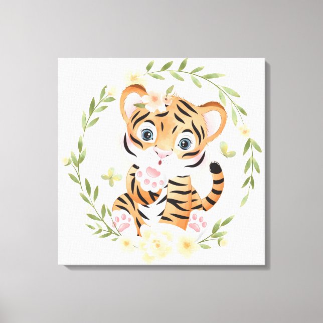 Kanvastrycket Tiger Kisses Canvastryck (Framsida)