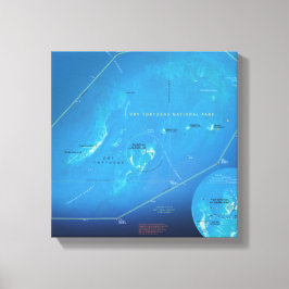 Kanvastrycket Tortugas karta Canvastryck