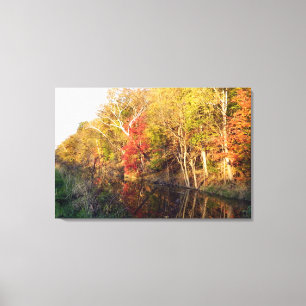 Kanvastrycket Towpath Autumn Glory (Ohio) Canvastryck