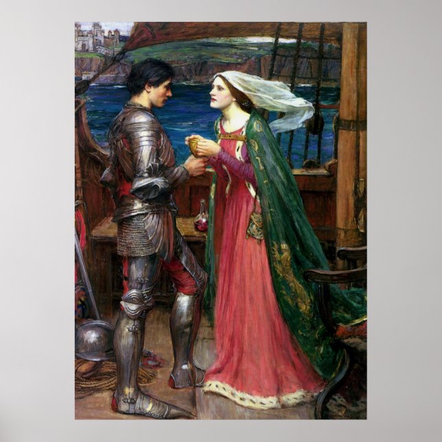 Kanvastrycket Tristan och Isolde Poster (Framsidan)