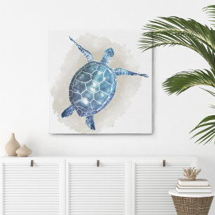 Kanvastrycket Turtle Watercolor Canvastryck