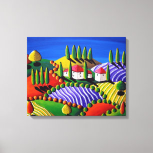 Kanvastrycket Tuscan Whimsique Landcape PeopleArt Canvastryck