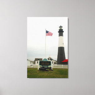 Kanvastrycket Tybee Island Lighthouse Station Canvastryck