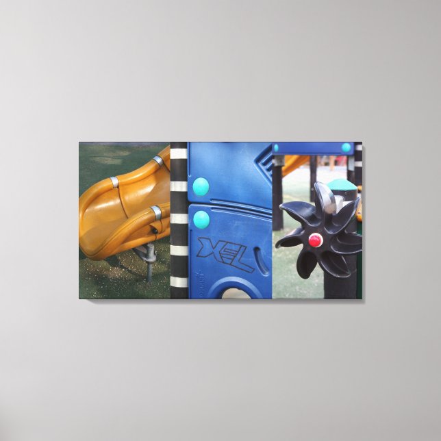 Kanvastrycket Urban Composition Kids Playground Canvastryck (Framsida)