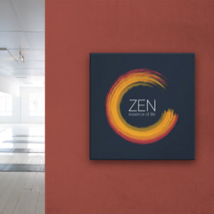 Kanvastrycket Vibrant Zen Canvastryck