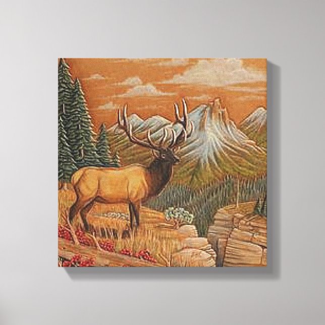 kanvastrycket "Vilda western/liggande" 12X12 Canvastryck (Framsida)