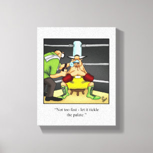 Kanvastrycket Vin / Boxing Humor Canvastryck