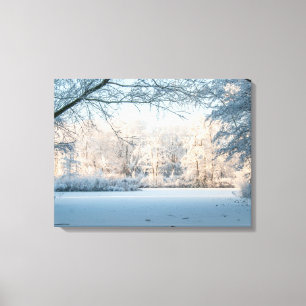 Kanvastrycket Vinter Wonderland Landscape Photo Canvastryck