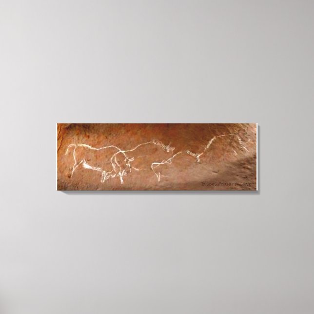 Kanvastrycket Wandering Bison Herd Canvastryck (Framsida)