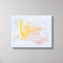 Kanvastrycket Waterfall Silver