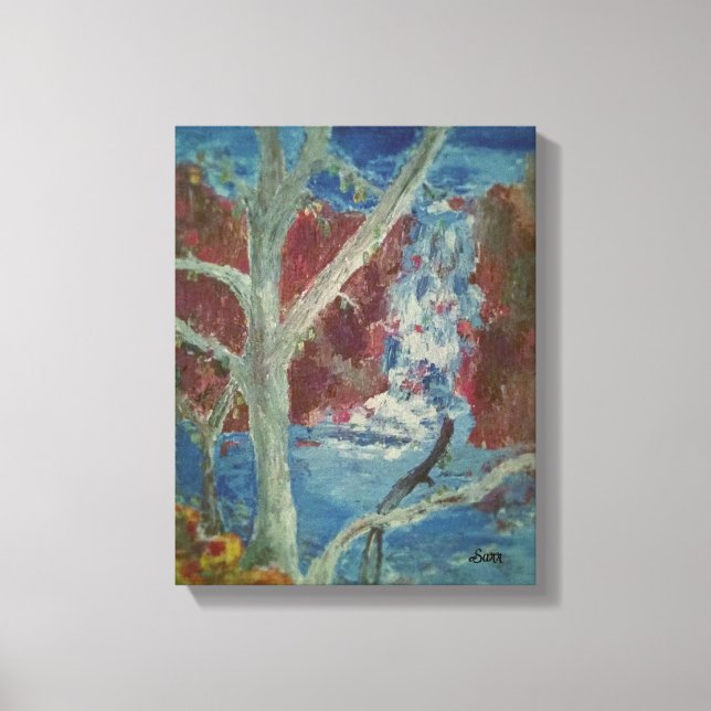 Kanvastrycket Waterfalls Keene NH Canvastryck (Framsida)