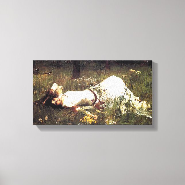 Kanvastrycket Waterhouse Ophelia Canvastryck (Framsida)