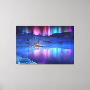 Kanvastrycket Winter Rainbow Canvastryck