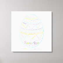 Kanvastrycket Wor(l)d Påskägg