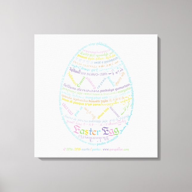 Kanvastrycket Wor(l)d Påskägg Canvastryck (Framsida)