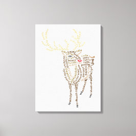Kanvastrycket World Ord Reindeer Canvastryck