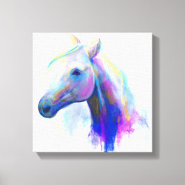 Kanvastryckets Abstrakt, häst med flera färgader Canvastryck