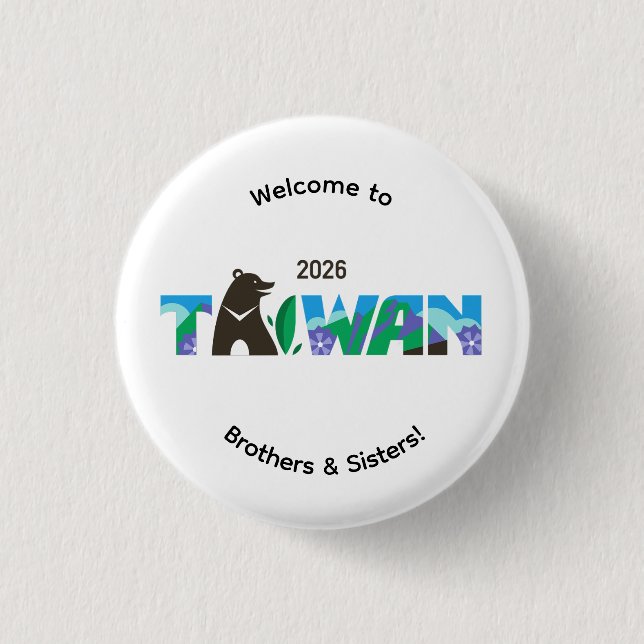 Kaohsiung Taiwan 2026 International Convention Pin Knapp (Framsida)