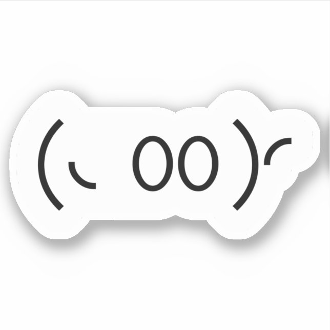Kaomoji Ghost Japansk Emoticon Sticker Klistermärken (Framsida)