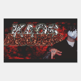KAOS ANUBIS STICKER (BLOCKED) REKTANGULÄRT KLISTERMÄRKE