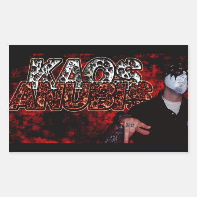 KAOS ANUBIS STICKER (BLOCKED) REKTANGULÄRT KLISTERMÄRKE (Framsida)
