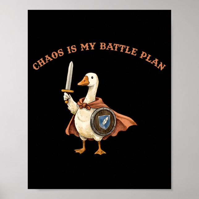 Kaos Är Min Stridsplan Spelare Självsäker Poster (Framsidan)