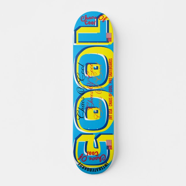 KAOS AV COOL  JMT 7 3/4" Skateboarddäck Mini Skateboard Bräda 18,5 Cm (Framsida)