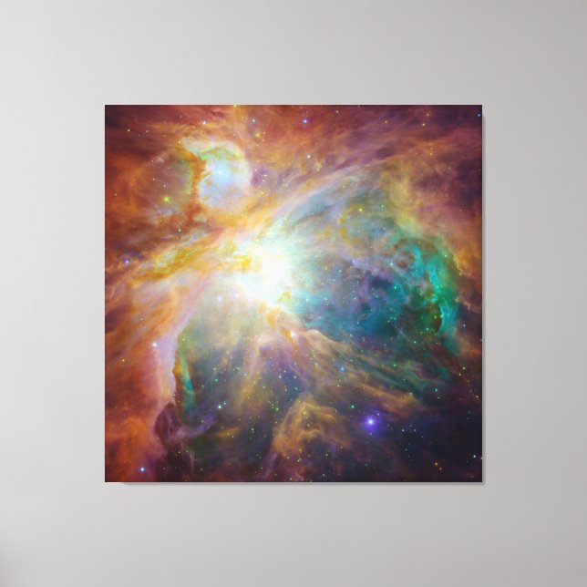 Kaos i Orions hjärta Spitzer Hubble-komposit Canvastryck (Framsida)